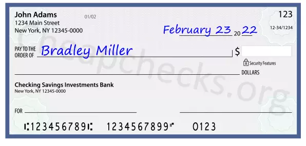 payee line written on check