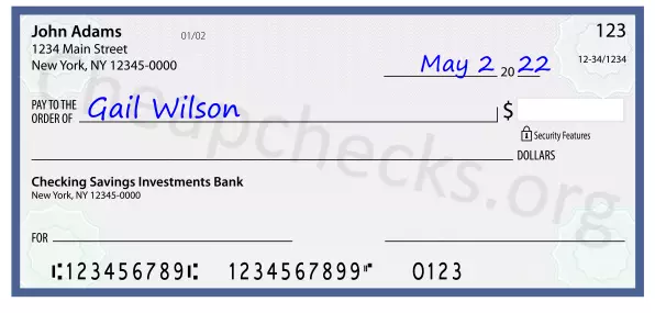 payee line written on check