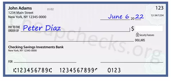 payee line written on check