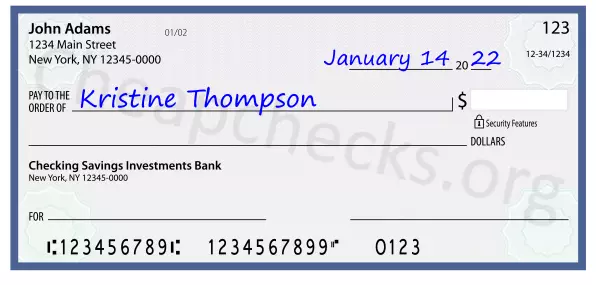 payee line written on check