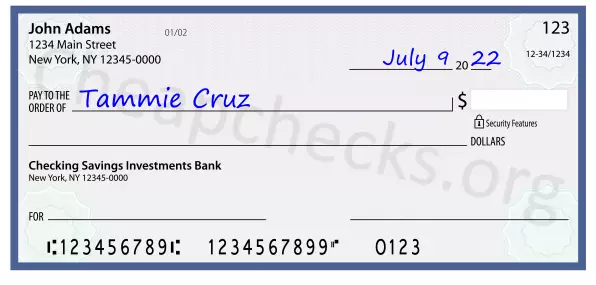 payee line written on check