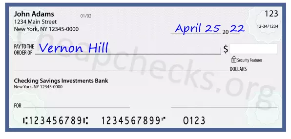 payee line written on check