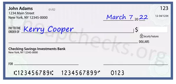 payee line written on check