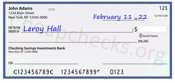 payee line written on check