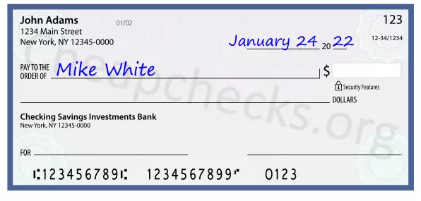 payee line written on check