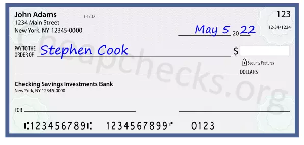 payee line written on check