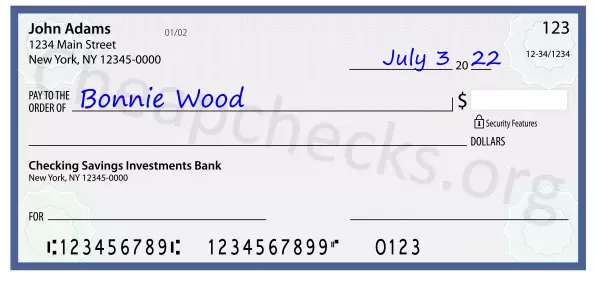 payee line written on check