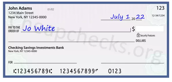 payee line written on check