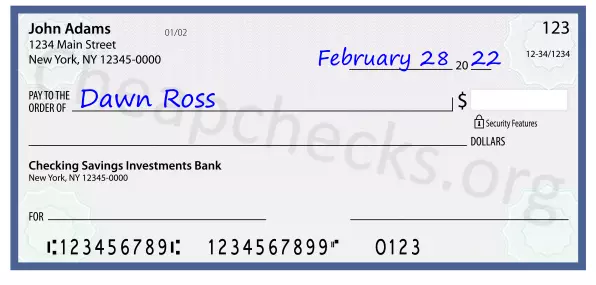 payee line written on check