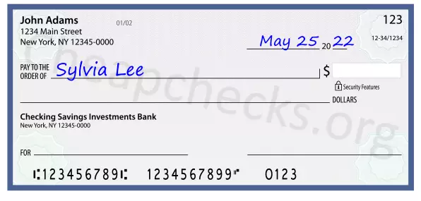 payee line written on check