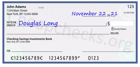 payee line written on check