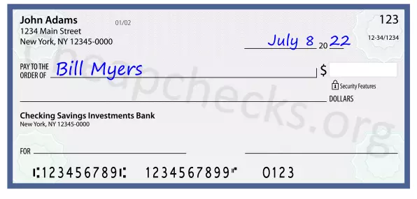 payee line written on check