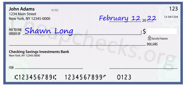 payee line written on check