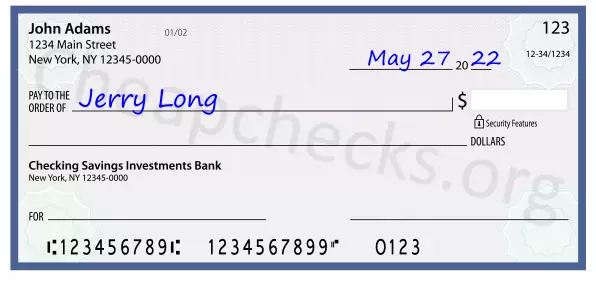 payee line written on check