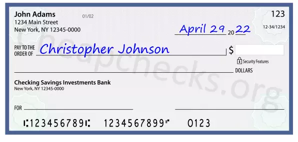 payee line written on check