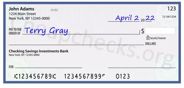 payee line written on check