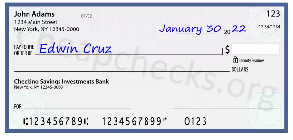 payee line written on check