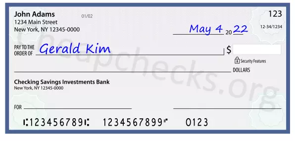 payee line written on check