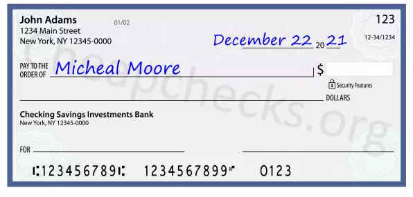 payee line written on check