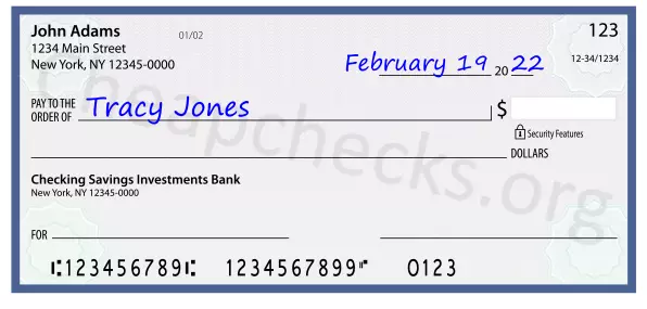 payee line written on check