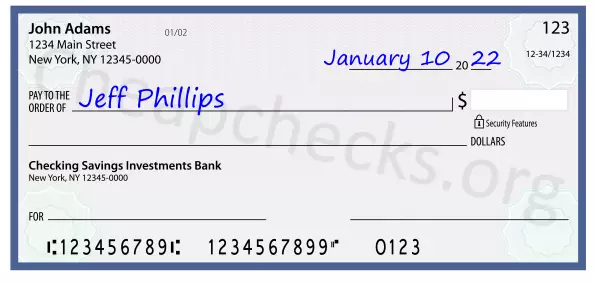 payee line written on check