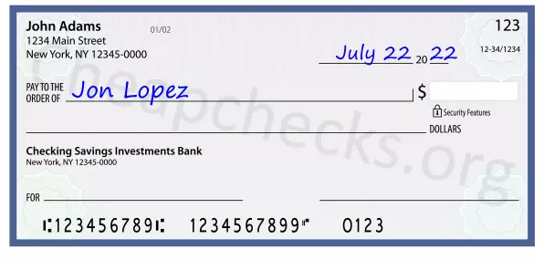 payee line written on check