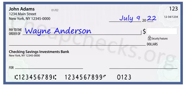 payee line written on check