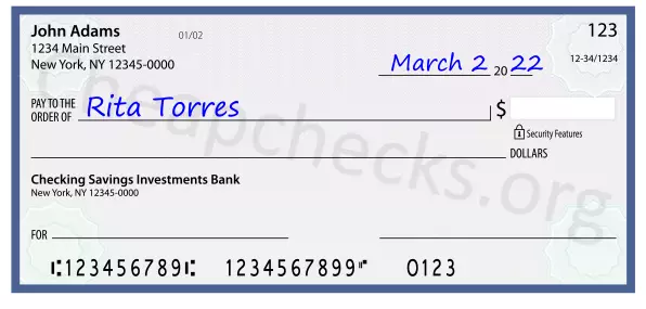 payee line written on check