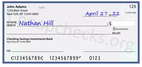 payee line written on check