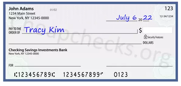 payee line written on check