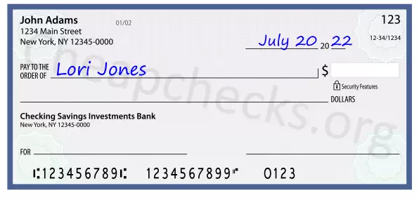 payee line written on check