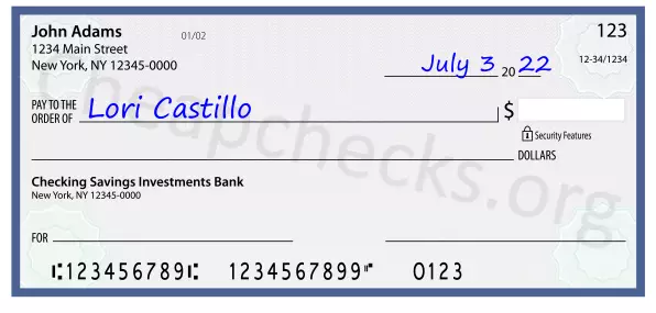 payee line written on check