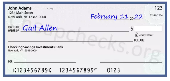 payee line written on check