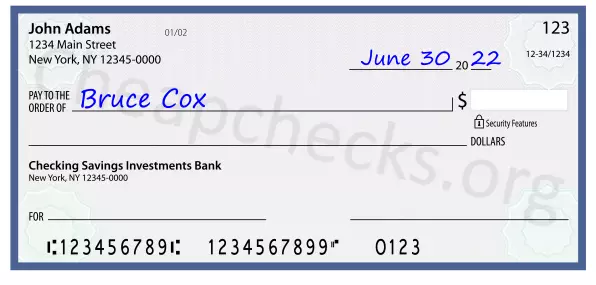 payee line written on check