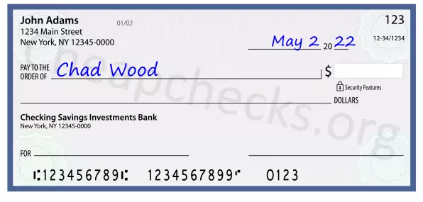 payee line written on check