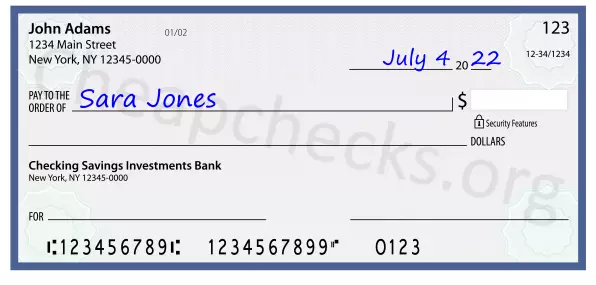 payee line written on check