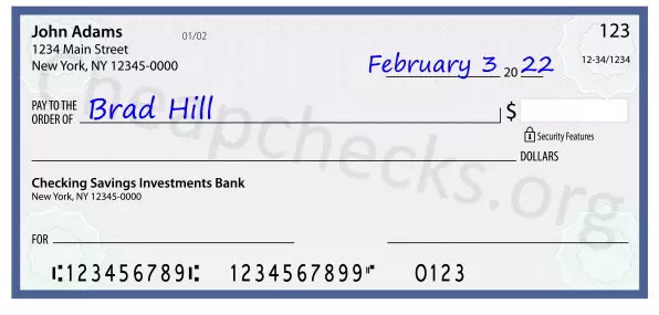 payee line written on check