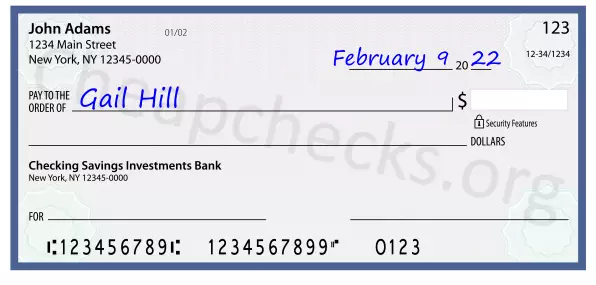 payee line written on check