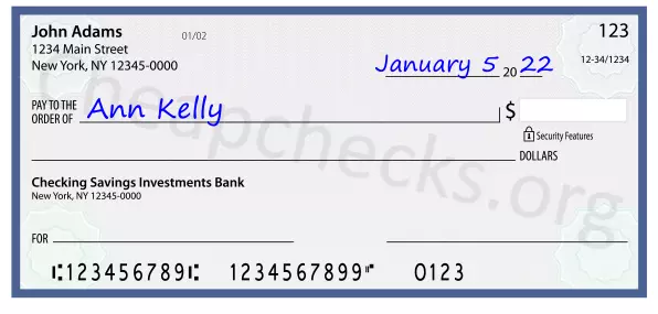 payee line written on check