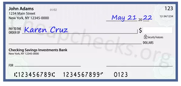 payee line written on check