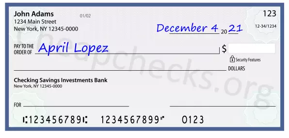 payee line written on check