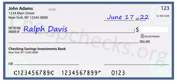 payee line written on check