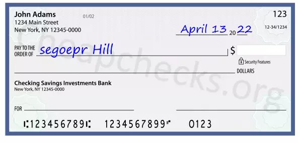 payee line written on check