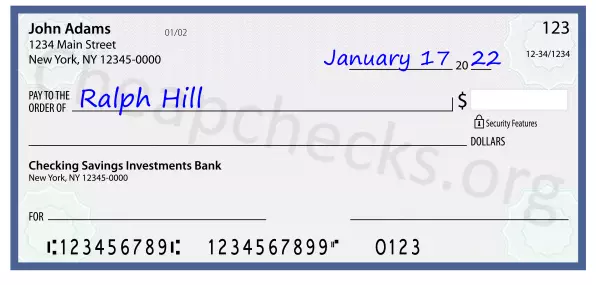 payee line written on check