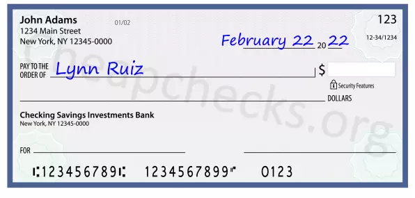 payee line written on check