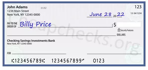 payee line written on check