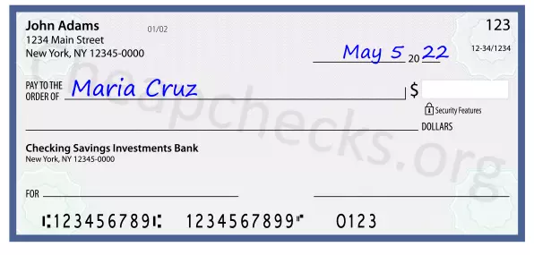 payee line written on check