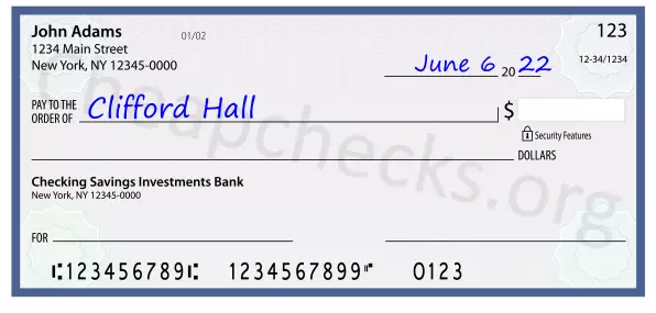 payee line written on check