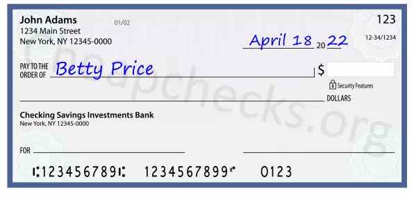 payee line written on check