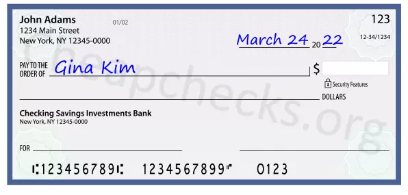 payee line written on check